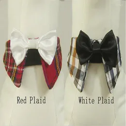 Dog Apparel Pet Puppy Supplies Nylon Colour Plaid Cat Neckwear Ornaments Bow Tie Holiday Wedding Decoration Accessories