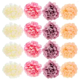 Decorative Flowers 20 Pcs Artificial Chrysanthemum Wedding Decor Mini Crafts Bulk Faux Fake Daisies Silk Cloth Heads