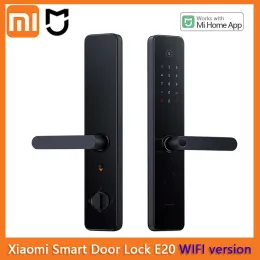 Blocca Xiaomi Smart Door Lock E20 Versione WiFi Visualizzazione remota Bluetooth 5.3 NFC Impronta Unlock sbloccante Borna intelligente Mijia 2023 Nuovo