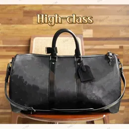 Bolsas de luxo da moda Bolsa de designer feminino Bag clássico 45 50 55 Bolsa de viagem Classic Unisex ombro bolsa bolsa de bolsa caro estilo retro 10a all hardware de aço