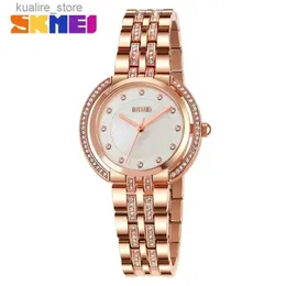 Women's Watches SKMEI 1979 Fashion Goddess Women Luxury Rhinestone Scale Markers Waterproof Ladies Quartz Wristes Reloj cuarzo 1874 L240402