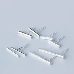 Bolzenohrringe MloveACC 925 Sterling Silber Square Bar Minimalist Style Rechteck geometrisch für Frauenschmuck
