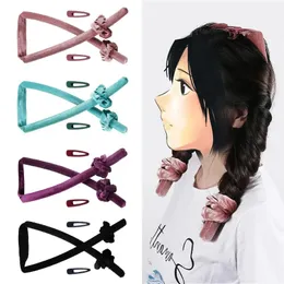 Magiska hår curlers stylingverktyg värmelösa lockar rullar band sovande värmelös sammet curling järn accesorios para el cabello