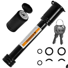 ATV Parçaları Tüm Arazi Tekerlekleri Römork Hitch Lock 5/8in Karbon Çelik Çekme Alıcı RV Kamyon Anahtarları İçin Hırsızlık Karşıtı Su Geçirmez Pimi Del DE OT8GP