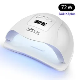 Sun X Plus 72W UV LED LED مصباح الأظافر مع 36pcs LEDs لمانيكير هلام مجفف الأظافر مصباح الأظافر مصباح استشعار تلقائي أدوات مانيكير