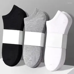 Herrensocken 10pcssocks für Sommermännchen Schwarz -Weiß -graues Boot Frauen universeller flacher Mund atmungsaktiv kurz