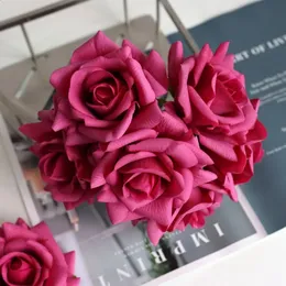 Real Touch Moisture Увлажняющий искусственные латексные розы Свадебные букеты Дома