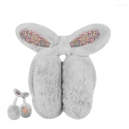 Carpets Cute Ear Muffs Bow Fur Earwarmer Soft Foldable Windproof Fluffy Warm Winter Women Cartoon Earmuffs For Men & Child