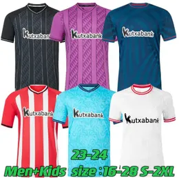 Bilbao 2023 2024 Club Home Soccer Jerseys Athletic ADURIZ GURUZETA WILLIAMS MUNIAIN PAREDES BERENGUER ANDER HERRERA UNAI SIMON O. SANCET Football Shirts Men