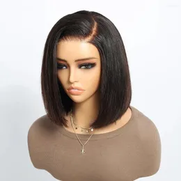 Wear And Go Glueless Human Hair Bob Wigs 5x5 Closure Straight Wave Lace Front Wig 13x4 Pre-bleached Knots Pre-Cut