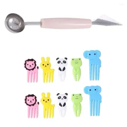 Forks Cute Design Fruit Carving Knife Ice Cream Scoop And Vegetable Decoration Tools Safety Multifunctional Practical