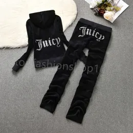 Designer womens two piece pants juicy long sleeve zipper jacket loose pant jogger tracksuit casual Letter suits top