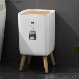 Waste Bins White Kitchen Trash Can White Kitchen Trash Can Large Opening Kitchen Trash Can with Press Lid Push Down Trash Can with Lid L46