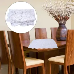테이블 천 40x60cm 빈티지 사각형면 크로 셰 뜨개질 레이스 작은 식탁보 부엌 식당 식당이 중공 홈 섬유