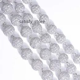 VVS de luxo Moissanite Diamond Chain Cuba 18k Diamante branco Diamante Cadeia Cuba 925 Cadeia cubana de prata esterlina para homens