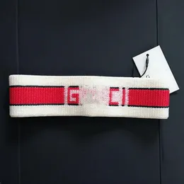 Lyxdesigner pannband Kvinnor Män 4Color Red Black White Brand Letter Print Elastic Headband Fashion Sport Hårband Turban Headwraps For Hat