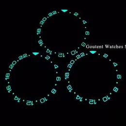 Zestawy 38 mm Super Luminous Watch Insert Black/Blue/Green Ceramic Bezel Watch Watch Pass do 40 mm GMT zegarków