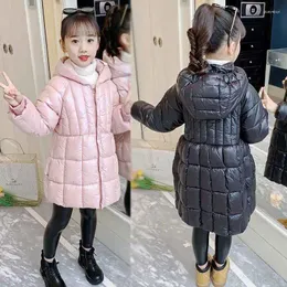 Giù per bambini in finta giacca roba da mano in stile abito elegante in vita solido inverno inverno 3-12 anni principessa ragazze spesse capisorio