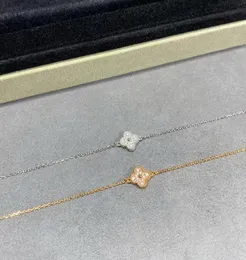 Luxus VA Brand Designer Anhänger Halsketten 18K Gold Kreuzkette Mini Clover 4 Blattblüten Choker Seuchter Diamantkristall Halskette 8998279