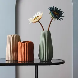 Vasi di lusso Nordic Fall Ceramic Interior design bagno Accessori da tavolo da matrimoni Florero DECORAZIONI SOGGIORI YN50VS