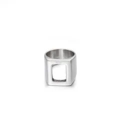 2021 Minimalist ins Square Hollow Ring Men039s Soğuk Hip Hop Kişilik Retro Endeksi Parmak Titanyum Çelik Accessories2527736