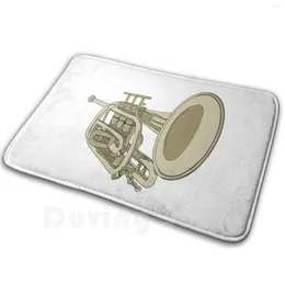 Mattor Musikinstrument Trumpet mjuk non-halp mattmatta matta kudde horn mässing cornet trompeter