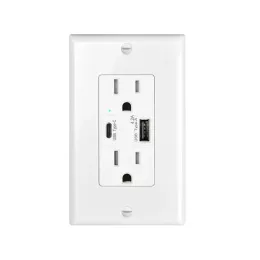 Accessori 4.2A Porta Dual USB Tipo C Wall Outlet Poccio di potenza Plassa bianca Compatibile con dispositivi Samsung Xiaomi Apple Samsung