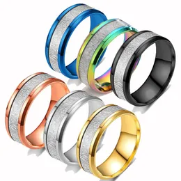 Modedesigner Versprechen Edelstahlpaar Ring Männer Frauen Hüfttemperament Trend Ringe 8mm