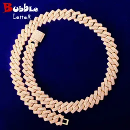 Carta de bolha Miami Chain Link Chain for Men Colar Charms Charms Gold Color Iced Out Fashion Jewelry Trend240327