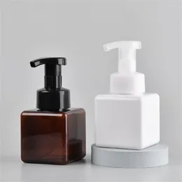 Dispensador de sabão líquido 250ml quadrado PETG Mousse Botty Botty Bomba Sinitizador de mão Recipiente cosmético para banheiro da cozinha