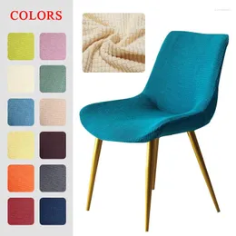 Chair Covers Curved Backrest Dining Cover Elastic Solid Concave Seat General Household Special-shaped Semi-circular Stool