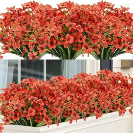 Decorative Flowers Yan Autumn Artificial Bundles For Outdoor UV Resistant Plastic Plants Decoration Home Garden Porch