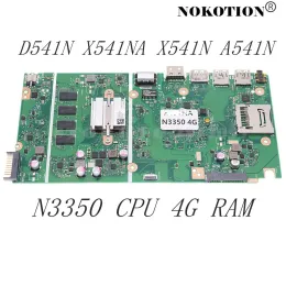 Płyta główna 60NB0E80MB1900 x541NA główna płyta Rev 2.1 dla Asus vivobook Max D541N x541na x541N A541N Laptop Mothera N3350 CPU 4GB 4 GB