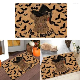 Bath Mats Halloween Bull Absorbent Mat Toalett Decoration för ett roligt och torrt golv