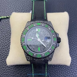 2024 New Diw Custom Edition Mens Watch Carbon Carbon Case Size 40mmx12.4mm الألياف الاصطناعية مضفرًا مع Cal.3186 Watches Motioner Watches