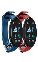 D18 Smart Armband Armband Fitness Tracker Smartwatch Blood Pressure IP65 Vattentät hjärtfrekvens med detaljhandeln för telefon Androi3769352