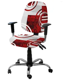 أغطية الكرسي الخلاصة الملمس الرخامي الرخامي الملمس الأحمر مرنة غطاء الذراع