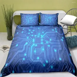 Bedding Sets Polyester Circuit Board Duvet Cover Digital Printing Set With Pillowcase Comforter King