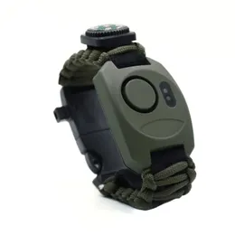 Portable Multi-skill Wrist Alarm Umbrella Rope Anti-wolf Alarm Whistle Alarm Compass Personal Alarm