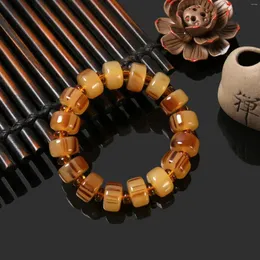 Strand naśladowanie Antelope Horn Buddha koralika ręka ciąg dłoni kaligrafia stoisko Trinkets Buddhist Produkty Abacus bodhi root wisiorek