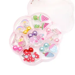 Backs Earrings Mini Lovely Ear Clips Free Of Punch Stud Clip 7 Pairs No Piercing Earring For Girls Kids