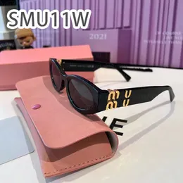 Muimius Sunglasses SMU11W Official website 1:1 Designer Ladies frame UV400 mmiu Sunglasses HD lens High quality size :54-21-142