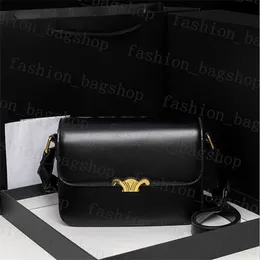 Berömda 2024 Designerväskor 10a Kvalitet Lady Fashion Handbag Triomphes Delicate Cowhide Shoulder Bag High Sense Messenger Envelope Cross Body Purse Hobos Package