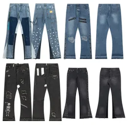 Galleria di denim Designer di abbigliamento da donna jean jean jean per donne luminose gamba larga larga abbigliamento unisex jeans dritti pantaloni