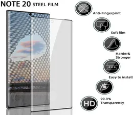 Skärmskydd 9h hårdhet för Samsung Obs 20 Full lim Inget hål Arbetet Fingertryck Fodral Frihetsvänligt Glass8863356