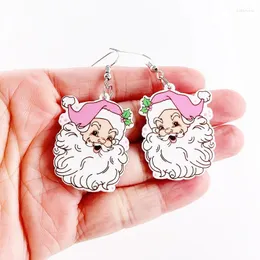 Brincos de Brincos Dangle Papai Noel Candy House Love Love Drop Acrlic For Women Jewelry Flat Back Charms Acessórios Presentes do dia de Natal