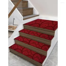 Tapetes de escada de escada em casa anti-deslizamento rotativo carpete à prova de som coberto com piso de degrau