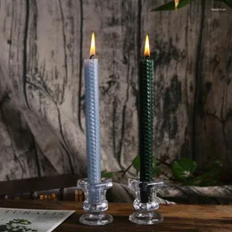 Kerzenhalter 1PC Hochzeit Candlestick Transparent Crystal Glass Ständer Essheimdekoration