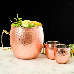 Canecas jumbo 166,6oz (5000ml) martelou Moscow Mule caneca mega gelo balde