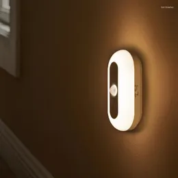 Nachtlichter Yo-Motion-Sensor LED Leuchte USB Chargeable Magnet Closet Wall Cabinet Intelligente Körper Induktionslampe